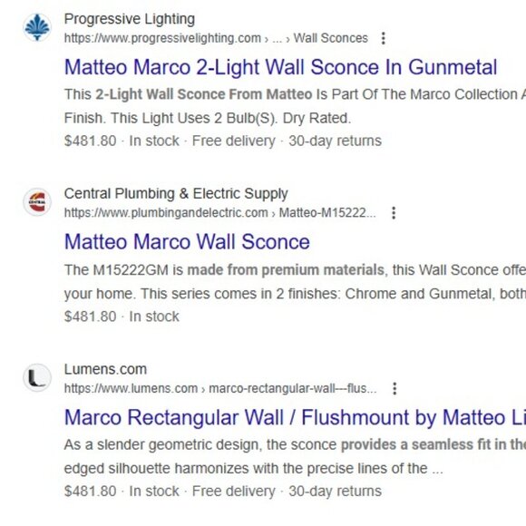 "Marco" Wall Sconce by MATTEO - BRAND NEW IN BOX! 𝟐 𝐚𝐯𝐚𝐢𝐥𝐚𝐛𝐥𝐞 - Picture 7 of 12